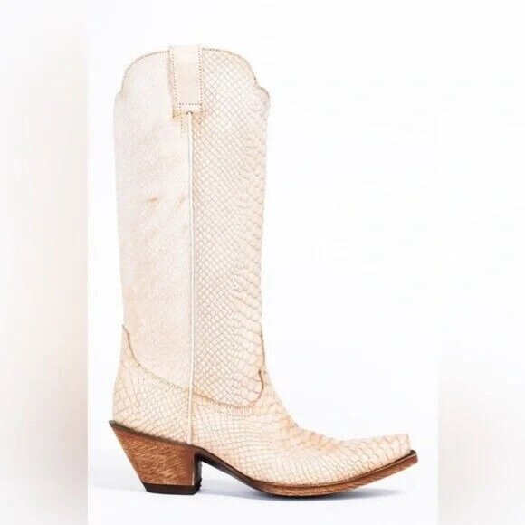 Idyllwind Womens Strut Western Boots Snip Toe Snake Print Embossed Ivory 9.5 B - Picture 2 of 11